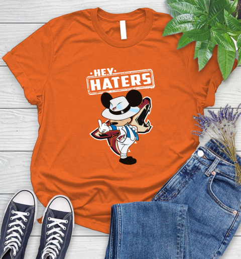 NHL Hey Haters Mickey Hockey Sports Arizona Coyotes Women's T-Shirt 3