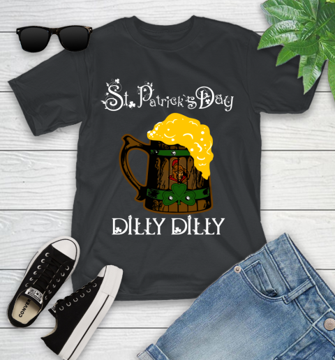 NHL Ottawa Senators St Patrick's Day Dilly Dilly Beer Hockey Sports Youth T-Shirt