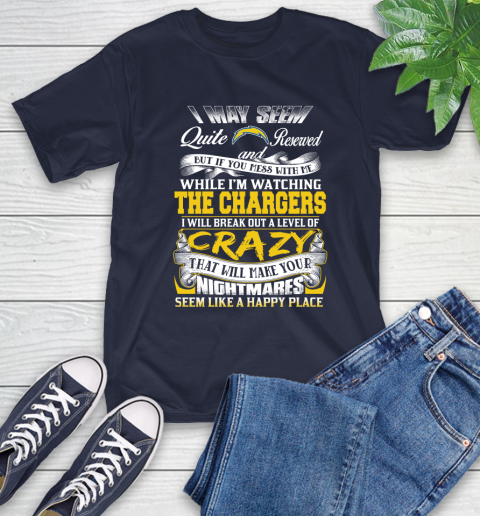 Los Angeles Chargers NFL Football Don't Mess With Me While I'm Watching My Team T-Shirt 3