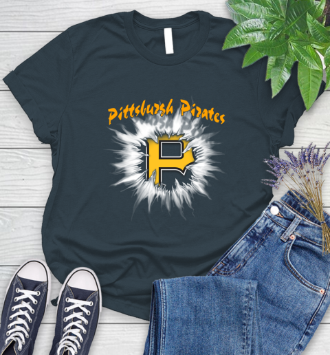 Pittsburgh Pirates MLB Baseball Adoring Fan Rip Sports Women's T-Shirt 11