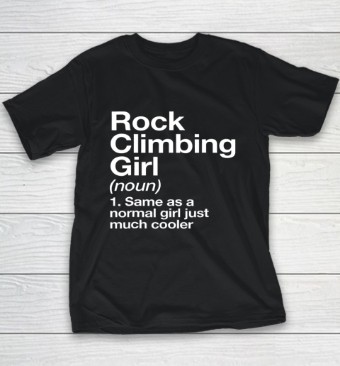 Rock Climbing Girl Definition Funny Sports Youth T-Shirt