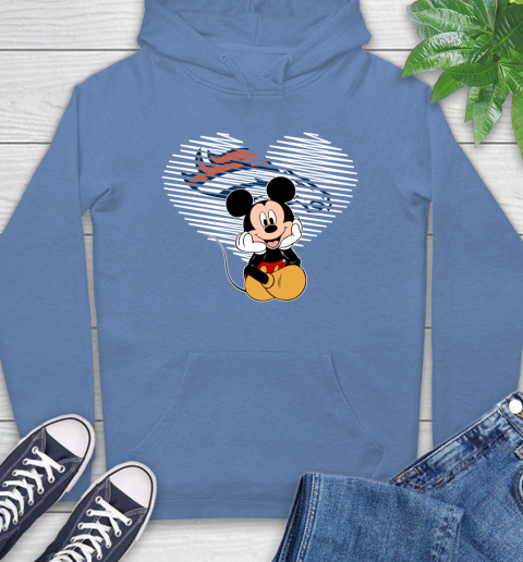 NFL Denver Broncos The Heart Mickey Mouse Disney Football T Shirt_000 Hoodie 11