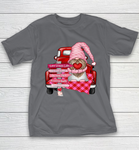Valentine Vintage Red Truck Gnomes You And Me Valentines Day Youth T-Shirt 6