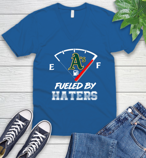 Oakland Athletics MLB Baseball Fueled By Haters Sports V-Neck T-Shirt 6 Oakland Athletics MLB Baseball Fueled By Haters Sports V-Neck T-Shirt - Image 6