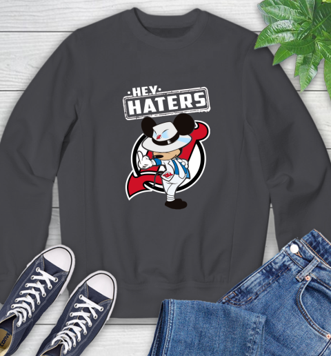 NHL Hey Haters Mickey Hockey Sports New Jersey Devils Sweatshirt 6
