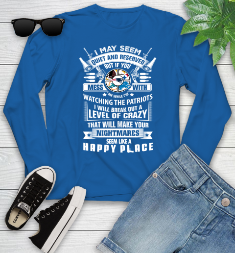 New England Patriots NFL Football Don't Mess With Me While I'm Watching My Team Sports Youth Long Sleeve 10