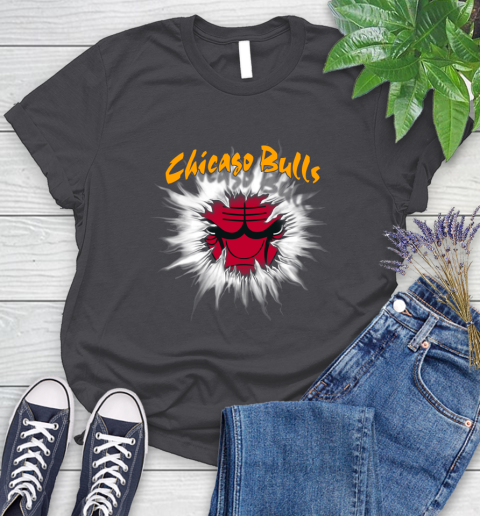 Chicago Bulls NBA Basketball Rip Sports Women's T-Shirt 8