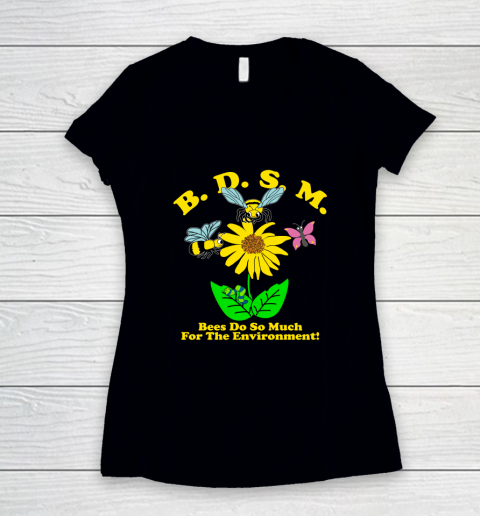 BDSM Bees Do So Much for the environment Essential T Shirt Women's V-Neck T-Shirt