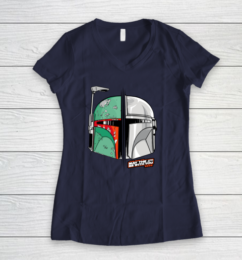Star Wars Mando and Boba Fett May the 4th Be With You Women's V-Neck T-Shirt 7