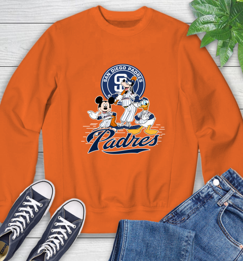 MLB San Diego Padres Mickey Mouse Donald Duck Goofy Baseball T Shirt Sweatshirt 3