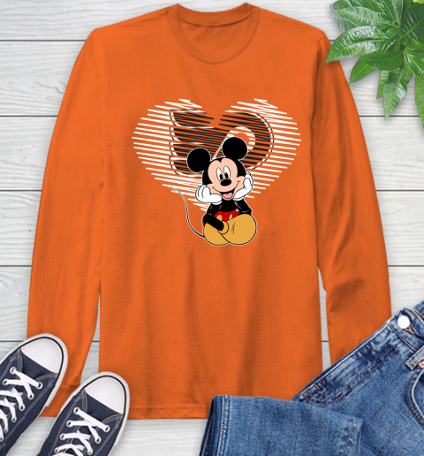 NHL Philadelphia Flyers The Heart Mickey Mouse Disney Hockey Long Sleeve T-Shirt 4