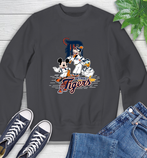 MLB Detroit Tigers Mickey Mouse Donald Duck Goofy Baseball T Shirt Sweatshirt 6