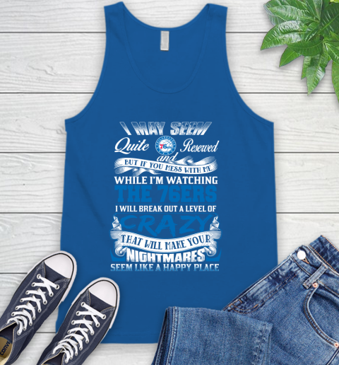 Philadelphia 76ers NBA Basketball Don't Mess With Me While I'm Watching My Team Tank Top 4