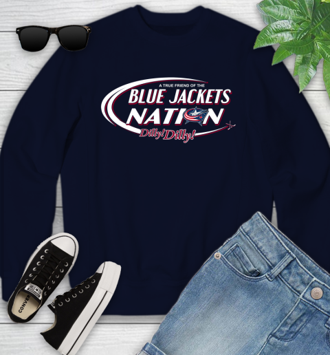 NHL A True Friend Of The Columbus Blue Jackets Dilly Dilly Hockey Sports Youth Sweatshirt 2