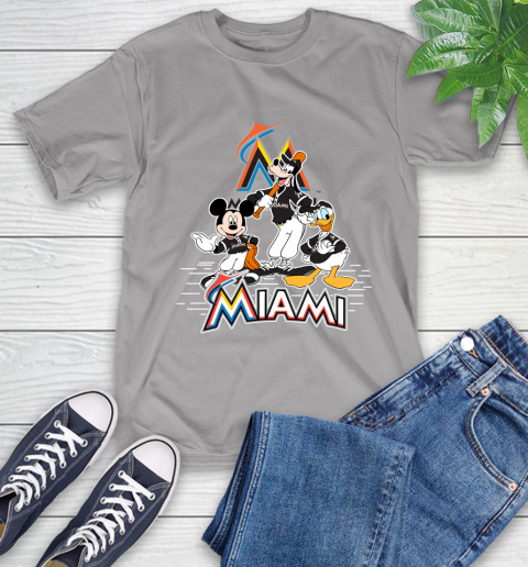 MLB Miami Marlins Mickey Mouse Donald Duck Goofy Baseball T Shirt T-Shirt 6