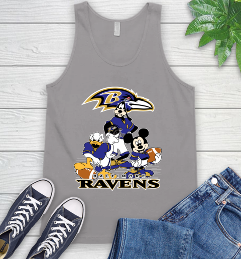 NFL Baltimore Ravens Mickey Mouse Donald Duck Goofy Football Shirt Tank Top 3