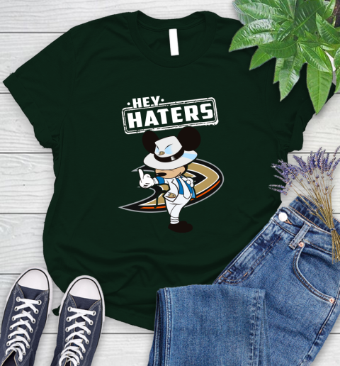 NHL Hey Haters Mickey Hockey Sports Anaheim Ducks Women's T-Shirt 6