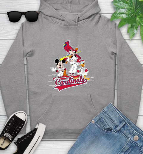 MLB St.Louis Cardinals Mickey Mouse Donald Duck Goofy Baseball T Shirt Youth Hoodie 6