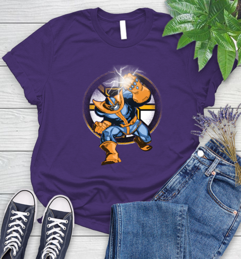 Boston Bruins NHL Hockey Thanos Avengers Infinity War Marvel Women's T-Shirt 4