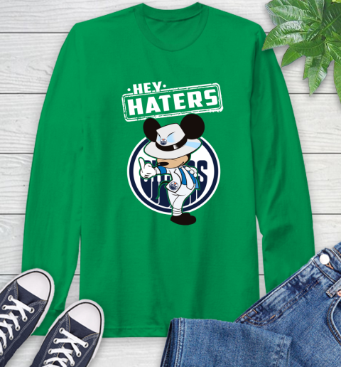 NHL Hey Haters Mickey Hockey Sports Edmonton Oilers Long Sleeve T-Shirt 8