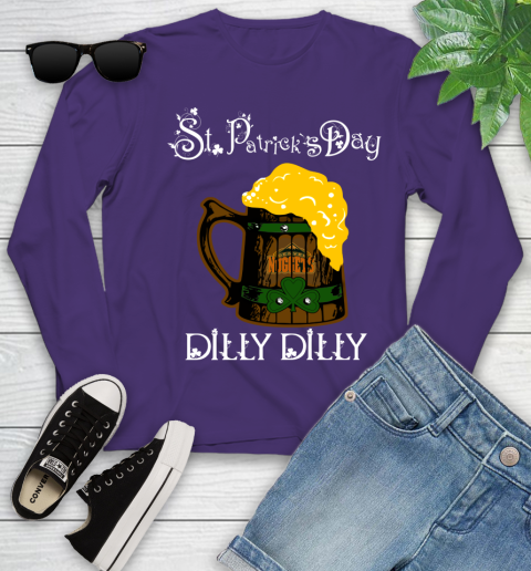 NBA Denver Nuggets St Patrick's Day Dilly Dilly Beer Basketball Sports Youth Long Sleeve 4