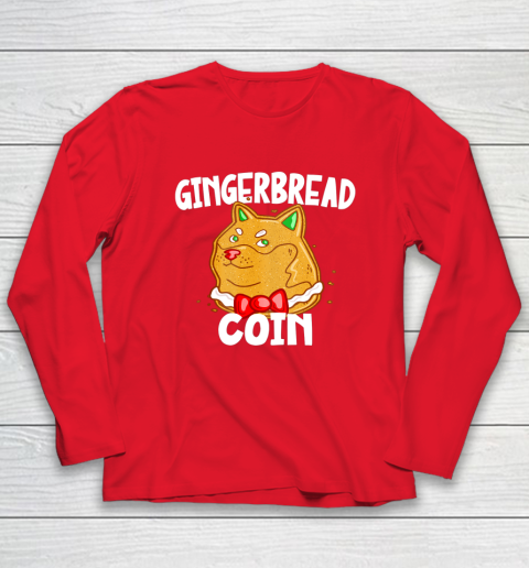 Xmas Dogecoin Crypto Christmas Gingerbread Coin Shiba Inu Long Sleeve T-Shirt 7