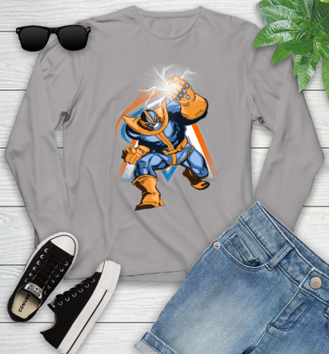 Miami Marlins MLB Baseball Thanos Avengers Infinity War Marvel Youth Long Sleeve 5