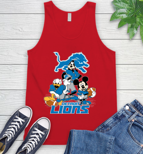 NFL Detroit Lions Mickey Mouse Donald Duck Goofy Football Shirt Tank Top 5