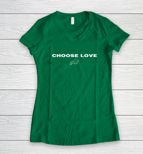 Choose Love Buffalo Women's V-Neck T-Shirt 3