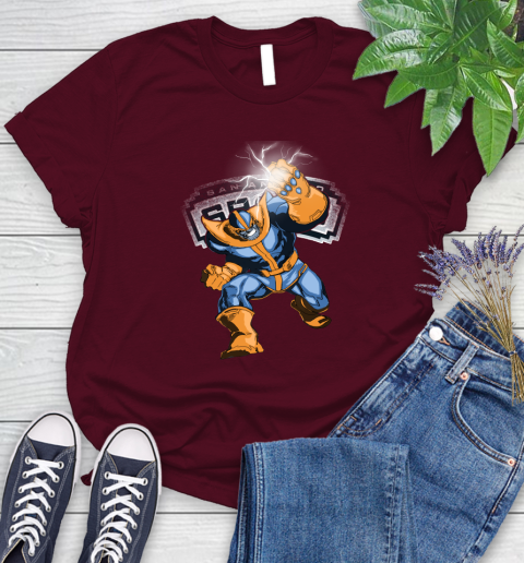 San Antonio Spurs NBA Basketball Thanos Avengers Infinity War Marvel Women's T-Shirt 7