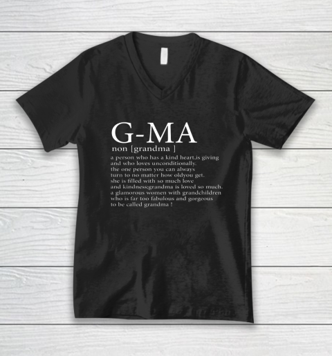 G Ma Definition Grandma Mother's Day V-Neck T-Shirt
