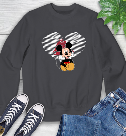 MLB Boston Red Sox The Heart Mickey Mouse Disney Baseball T Shirt_000 Sweatshirt 6