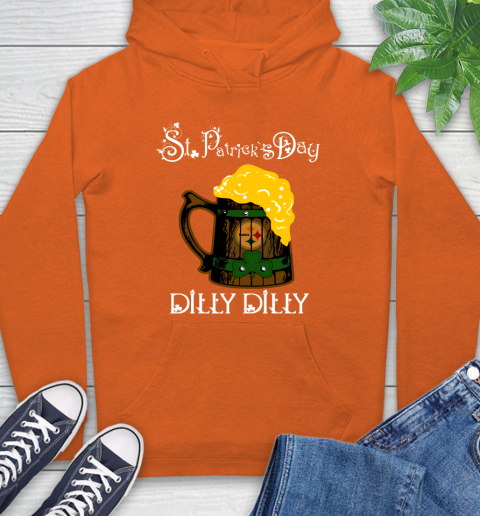 NFL Pittsburgh Steelers St Patrick's Day Dilly Dilly Beer Football Sports Hoodie 4