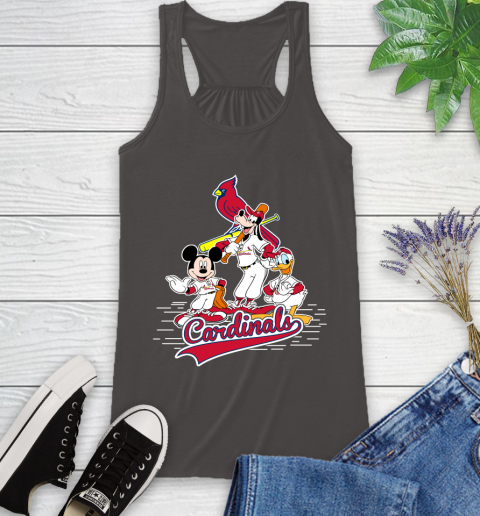 MLB St.Louis Cardinals Mickey Mouse Donald Duck Goofy Baseball T Shirt Racerback Tank 11