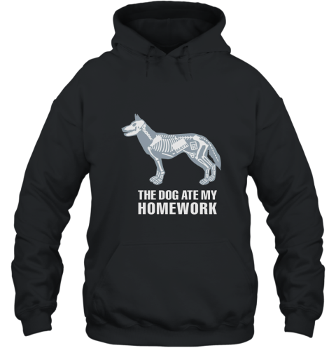The dog ate my homework  Funny Math T Shirt Hooded