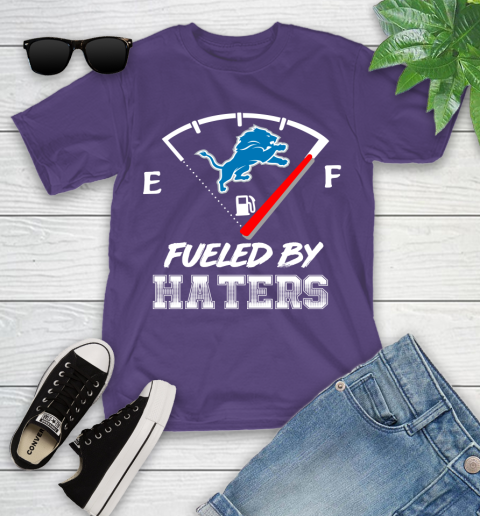 Detroit Lions NFL Football Fueled By Haters Sports Youth T-Shirt 3