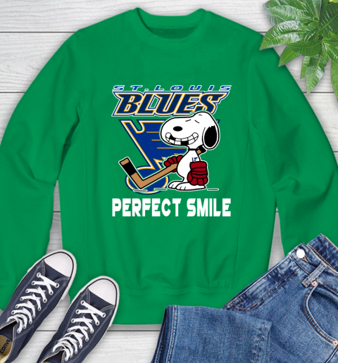 NHL St.Louis Blues Snoopy Perfect Smile The Peanuts Movie Hockey T Shirt Sweatshirt 7