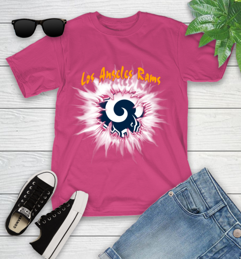Los Angeles Rams NFL Football Adoring Fan Rip Sports Youth T-Shirt 11
