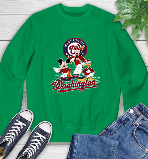 MLB Washington Nationals Mickey Mouse Donald Duck Goofy Baseball T Shirt Sweatshirt 7