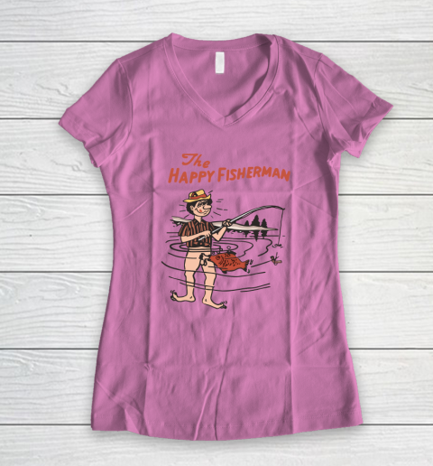 The Happy Fisherman Women's V-Neck T-Shirt 6