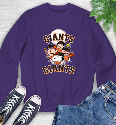 MLB San Francisco Giants Snoopy Charlie Brown Woodstock The Peanuts Movie Baseball T Shirt_000 Sweatshirt 4