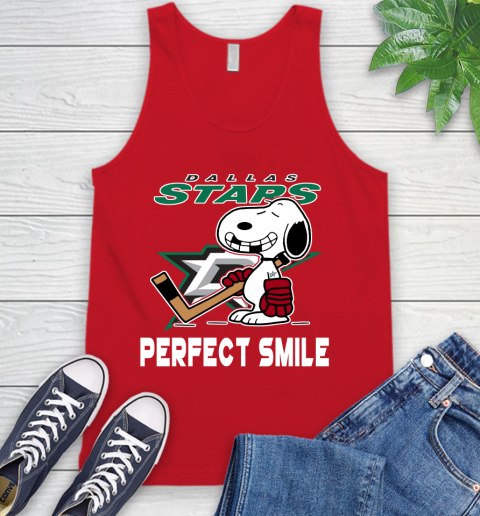 NHL Dallas Stars Snoopy Perfect Smile The Peanuts Movie Hockey T Shirt Tank Top 5