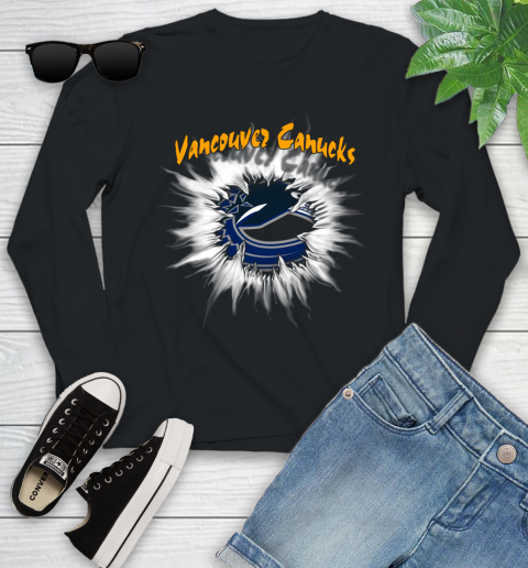 Vancouver Canucks NHL Hockey Adoring Fan Rip Sports Youth Long Sleeve