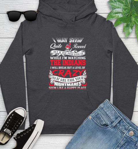 Cleveland Indians MLB Baseball Don't Mess With Me While I'm Watching My Team Youth Hoodie 8