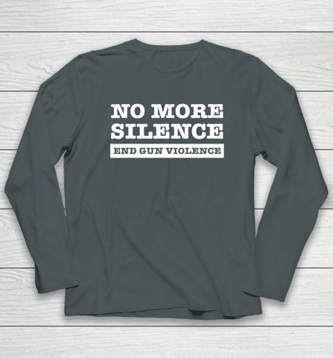 End Gun Violence Shirt Wear Orange Anti Gun No More Silence Long Sleeve T-Shirt 4