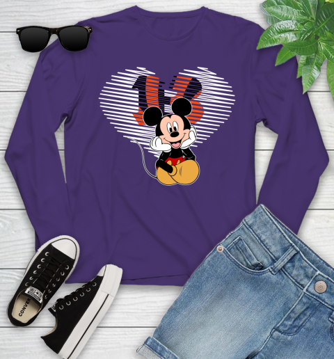 NFL Cincinnati Bengals The Heart Mickey Mouse Disney Football T Shirt_000 Youth Long Sleeve 4