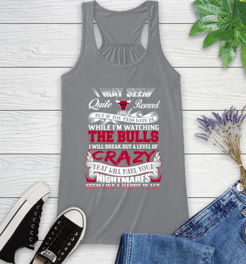 Chicago Bulls NBA Basketball Don't Mess With Me While I'm Watching My Team Racerback Tank 4