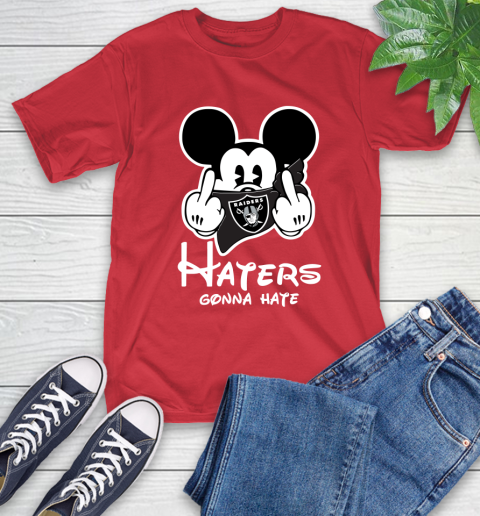 NFL Oakland Raiders Haters Gonna Hate Mickey Mouse Disney Football T Shirt T-Shirt 11