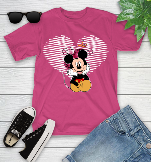 NBA Miami Heat The Heart Mickey Mouse Disney Basketball Youth T-Shirt 11