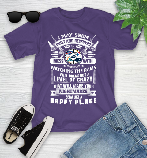 Los Angeles Rams NFL Football Don't Mess With Me While I'm Watching My Team Sports (1) Youth T-Shirt 3